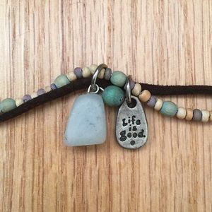 Life Is Good Beaded Necklace